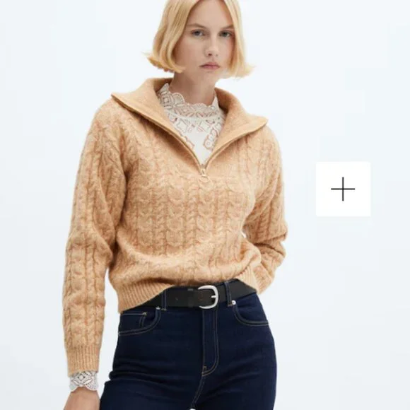Cable Knit Zip Neck Sweater - Picture 6 of 6